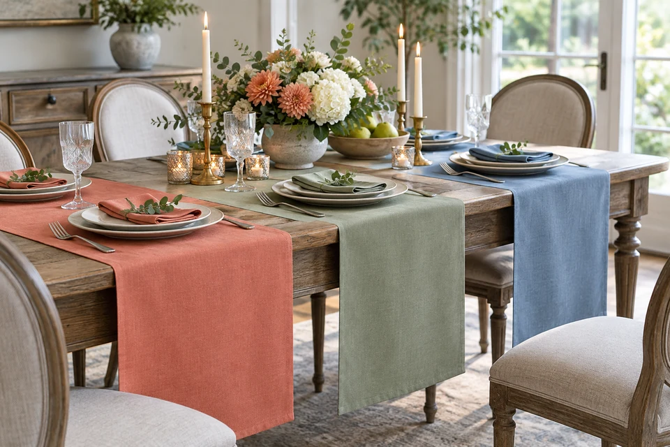 Coordinated table runners, illustrative application