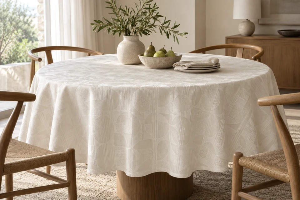 Jacquard tablecloths, illustrative application